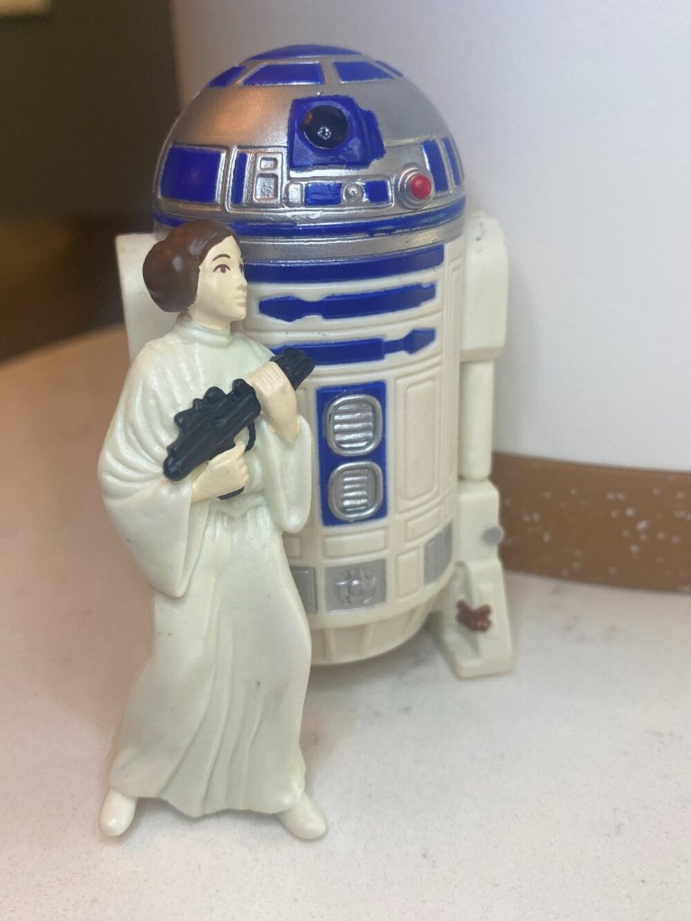 Star Wars Power of the Force R2-D2 with Princess Leia Figure Toy Vintage